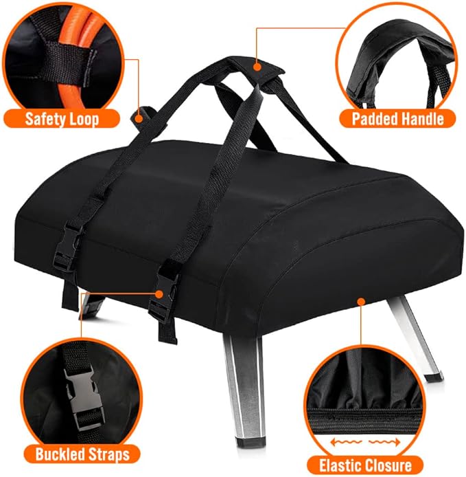 Carry Cover for Ooni Koda 12 inch Pizza Oven, iCOVER Heavy Duty Portable 12 Gas Pizzas Maker Covers Waterproof Outdoor Ovens Accessories
