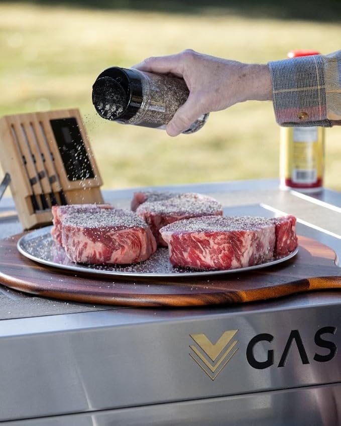 Grill Accessory Storage System, Mobile Prep Station & Serving Cart | Fits Accessories Up to 24" | Wildly Configurable | Works with All Grills and Accessories. (Coastal Gray)