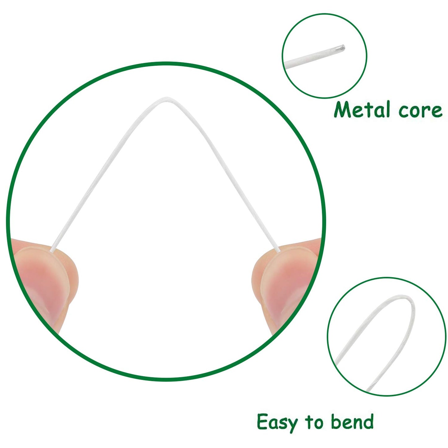 CCINEE 26 Gauge White Floral Wire Stem for Flower Arrangement Craft Supply,16 Inch,200PCS