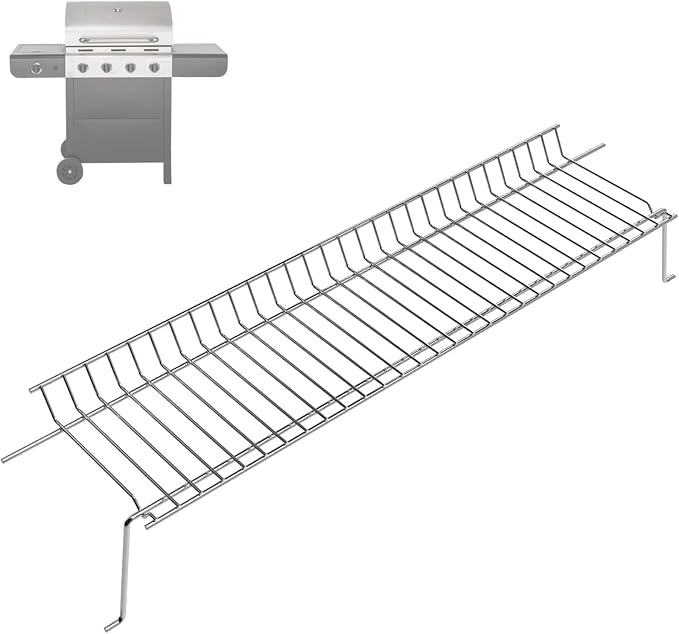 G467-0001-W1 Warming Rack Grill Parts for Charbroil Advantage 4 Burner 463344015 466344015, Grill Warming Rack Swing Away Grid for Charbroil Advantage 4 Burner Grill Replacement Parts