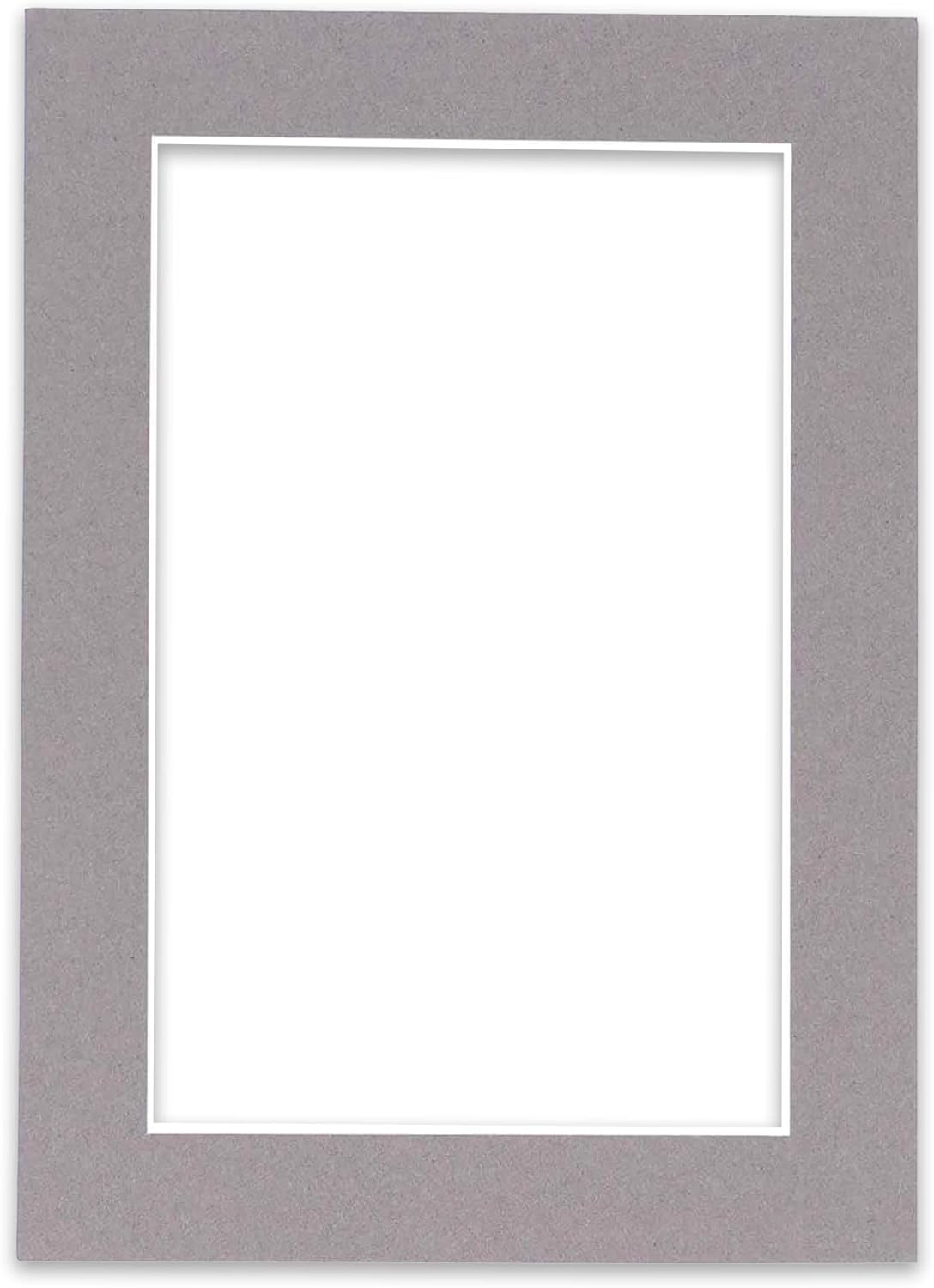 5.5x8.5 Mat for 8.5x11 Frame - Precut Mat Board Acid-Free Charcoal 5.5x8.5 Photo Matte for a 8.5x11 Picture Frame, Premium Matboard for Family Photos, Show Kits, Art, Picture Framing, Pack of 1 Mat