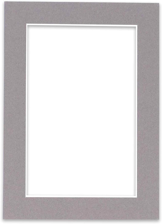 5.5x8.5 Mat for 8.5x11 Frame - Precut Mat Board Acid-Free Charcoal 5.5x8.5 Photo Matte for a 8.5x11 Picture Frame, Premium Matboard for Family Photos, Show Kits, Art, Picture Framing, Pack of 1 Mat