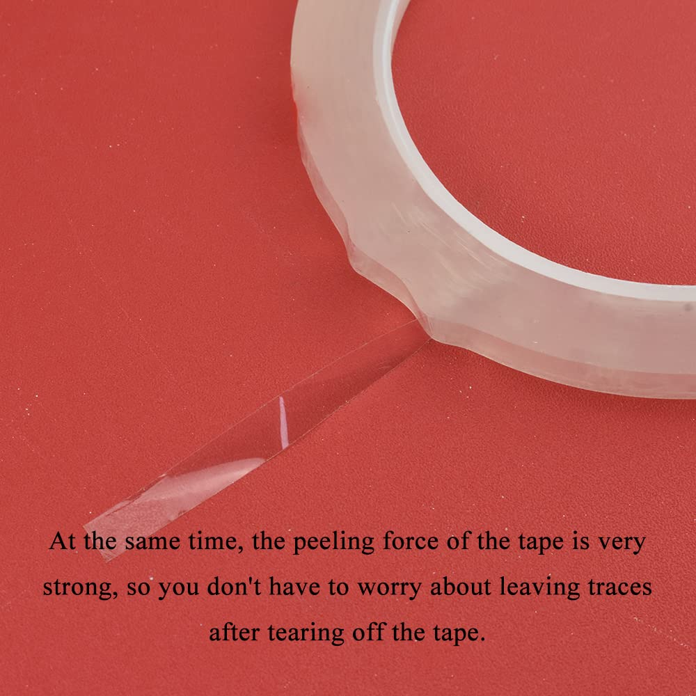 HAHIYO Clear 0.25Inch Wide (217Feet/72Yard Total) 1Rolls Floral Tape Waterproof Florist Tape Flower Wrap Adhesive Waterproof Decorative Tape for Bouquet Stem Wrapping Flower Arranging and Floral Craft