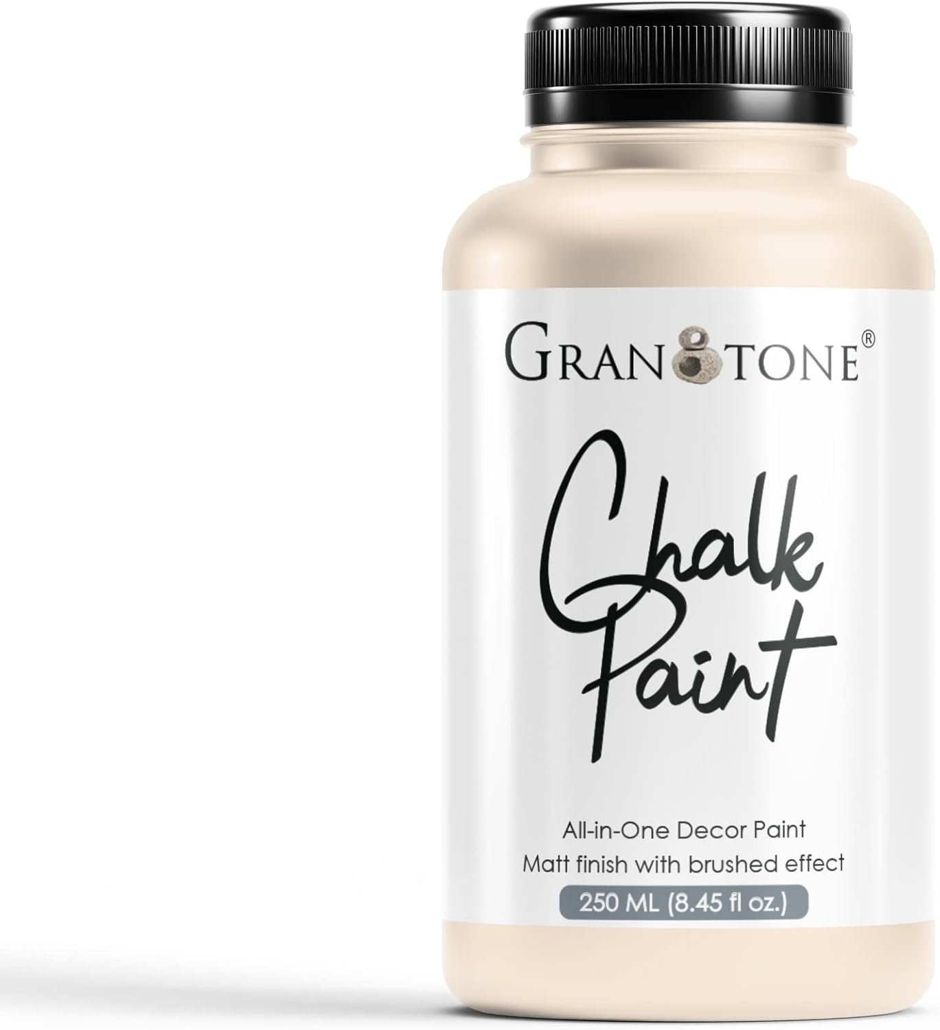 GRANOTONE Chalk Paint for Furniture | Matt-Finish Water-Based Acrylic Paint for Wood, Walls, Metal, Glass, Paper, Fabric Canvas | Maximum Coverage Chalk Paint for Kids & Adults, 120 Ml (DRIFT STONE)