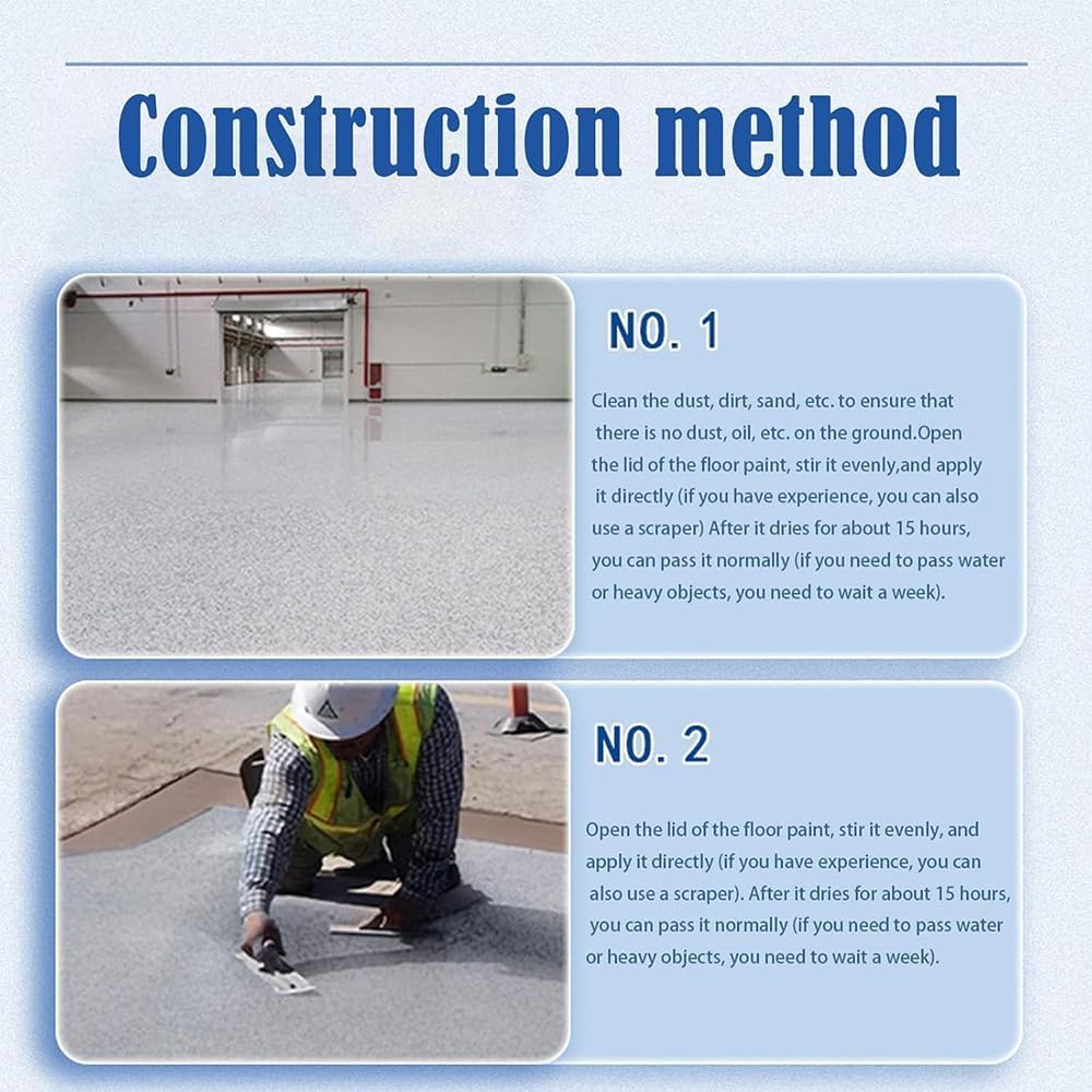 Louis Forest Epoxy Floor Paint, High-Gloss Marble Effect Epoxy Floor Coating (Dark Gray,1pcs)