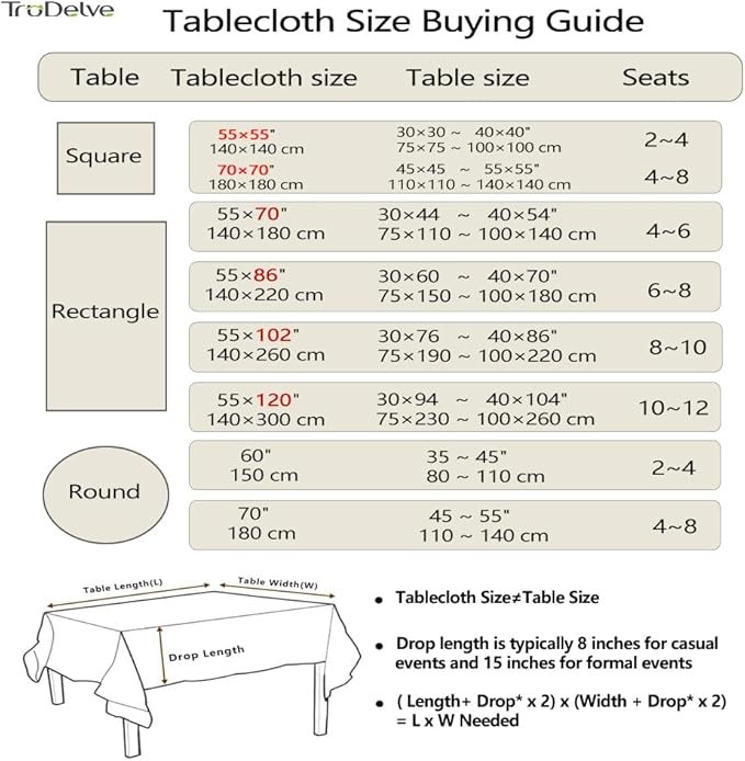 TruDelve Cotton Table Cloth Square Tables Beige Striped Tablecloths Fall Outdoor Tablecloth for Picnic Table Cover (Beige,55"x55",Square)