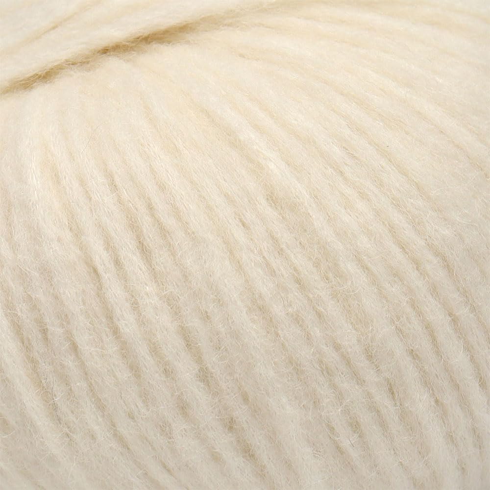 Pullu - Baby Alpaca Merino Wool Yarn Set of 3 Skeins (150 Grams) Worsted Weight - Sourced Directly from Peru - Heavenly Soft and Perfect for Knitting and Crocheting (Ivory)