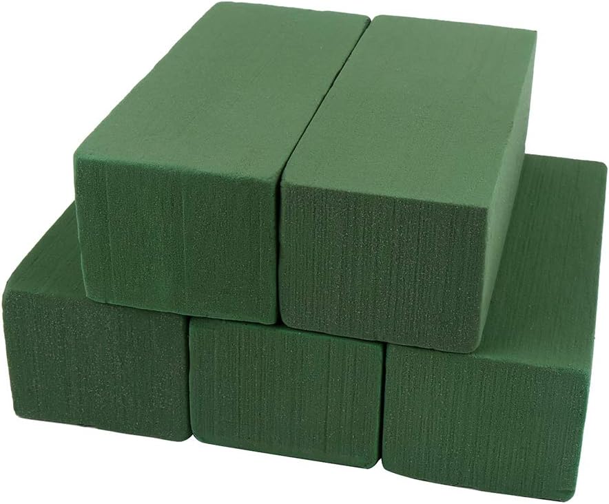 CCINEE Floral Foam Bricks,Florist Foam Green Blocks Supplies for Flower Arrangement DIY Craft,Pack of 5