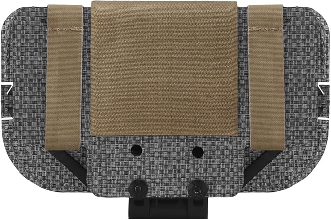 Let Me Be Airsoft Plate Carrier Molle Phone Carrier Outdoor Lightweight Navigation Board，Wide Angle Foldable Phone Holder Chest Rig Hovering Mount Tactical Vest Accessory (Coyote Brown)