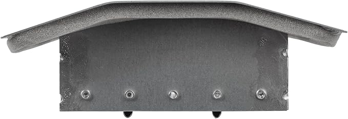 Repa Market 17" x 5" Inch Air Exhaust Grille for Round Ducts - 2 Adjustable Louvre Blades - Galvanized Air Supply Vent Cover - Side Fit Round Surface Canal Ducting from 9.84" to 35.43" Inches