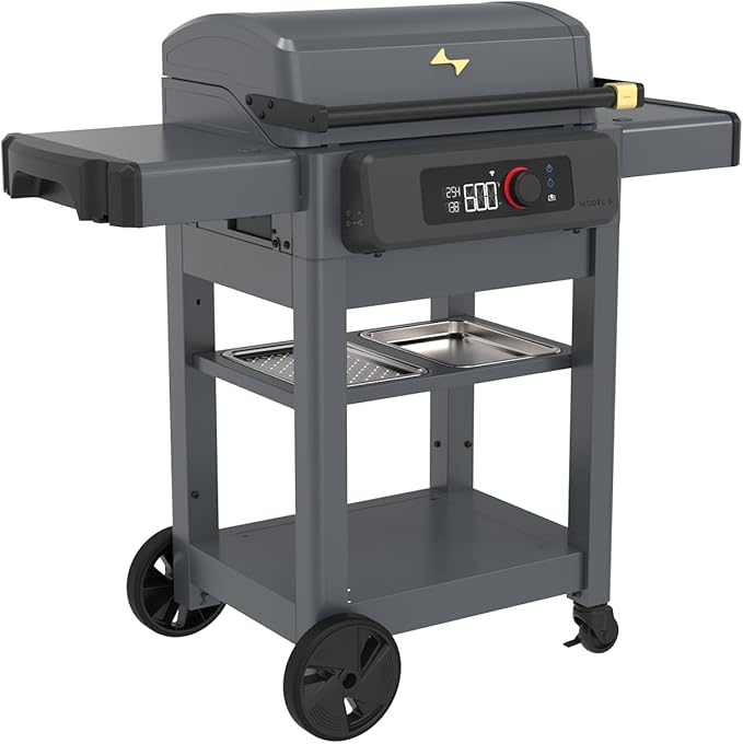 Current Model G Griddle, Smart Electric Outdoor Flat Top BBQ Grill with 200°F to 600°F Range for Searing & Roasting, Digital Precision, Apartment-Friendly & Weather-Resistant