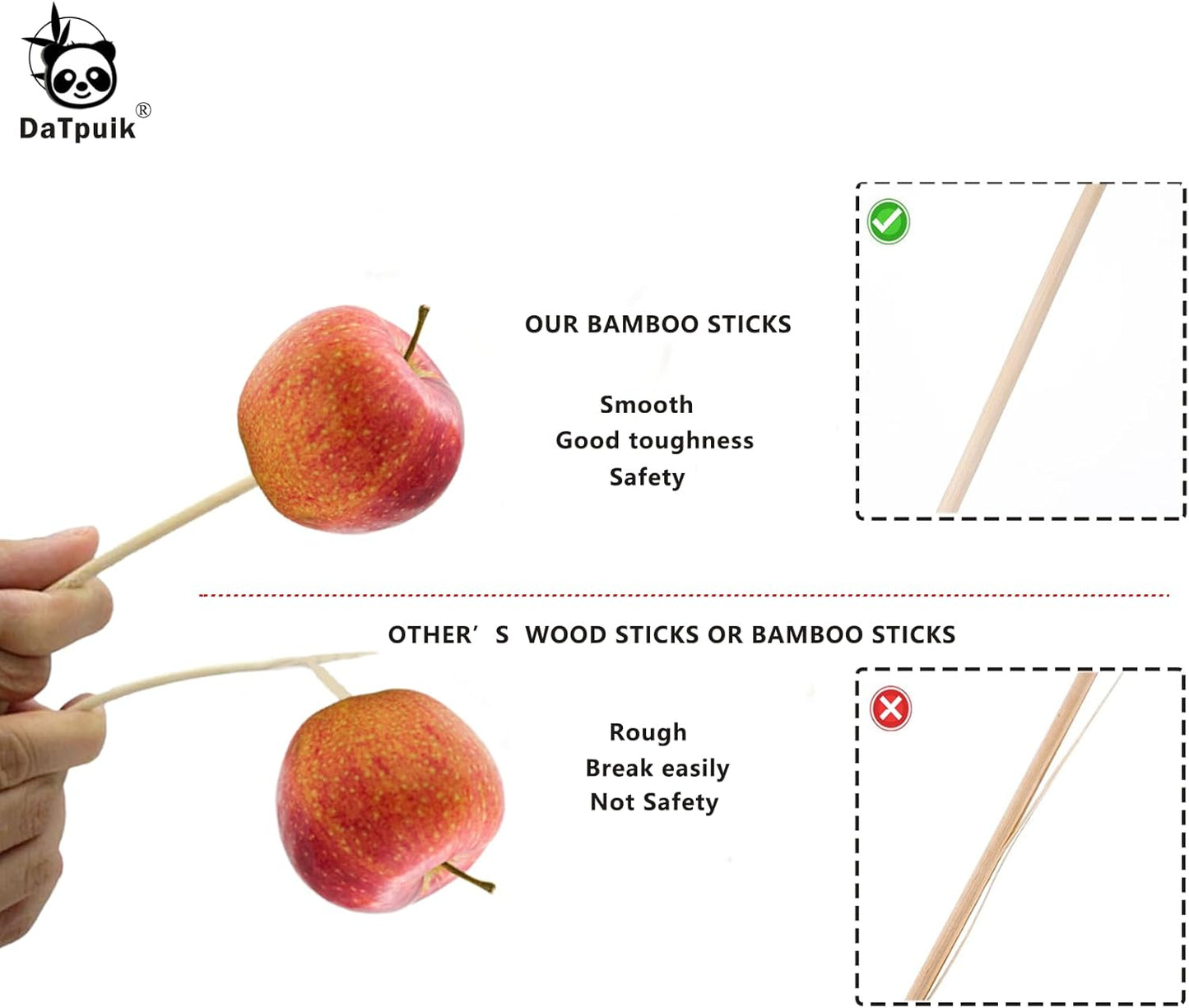 1/4 x 24 Inch 10 PCS Dowel Rods Wood Sticks Wooden Dowel Rods Unfinished Bamboo Sticks - for Crafts,Home Decor, Model Making and DIYers