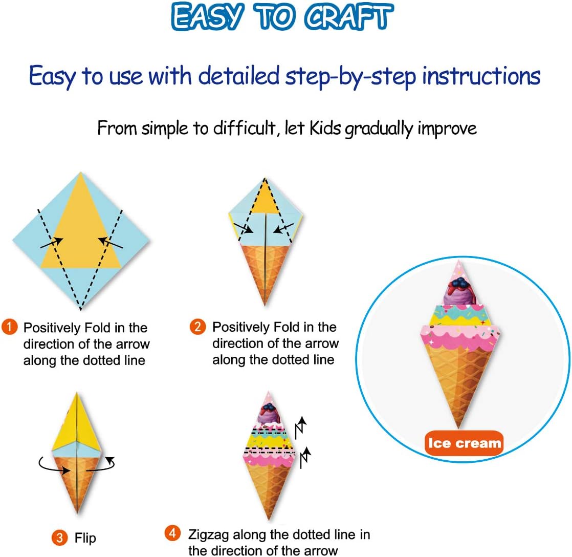 hapray Origami Kit for Kids Ages 5-8 8-12, with Guiding Book, 152 Paper with 72 Patterns, DIY Art and Craft Projects, Beginners Children's Day Gift Boy Girl