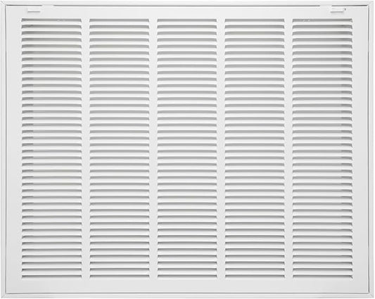 25"W x 20"H [Duct Opening Size] Steel Return Air Filter Grille - Removable Face/Door for 1 inch Filters -HVAC Vent Cover Grill - White [Outer Dimensions: 27 5/8"W X 22 5/8"H]