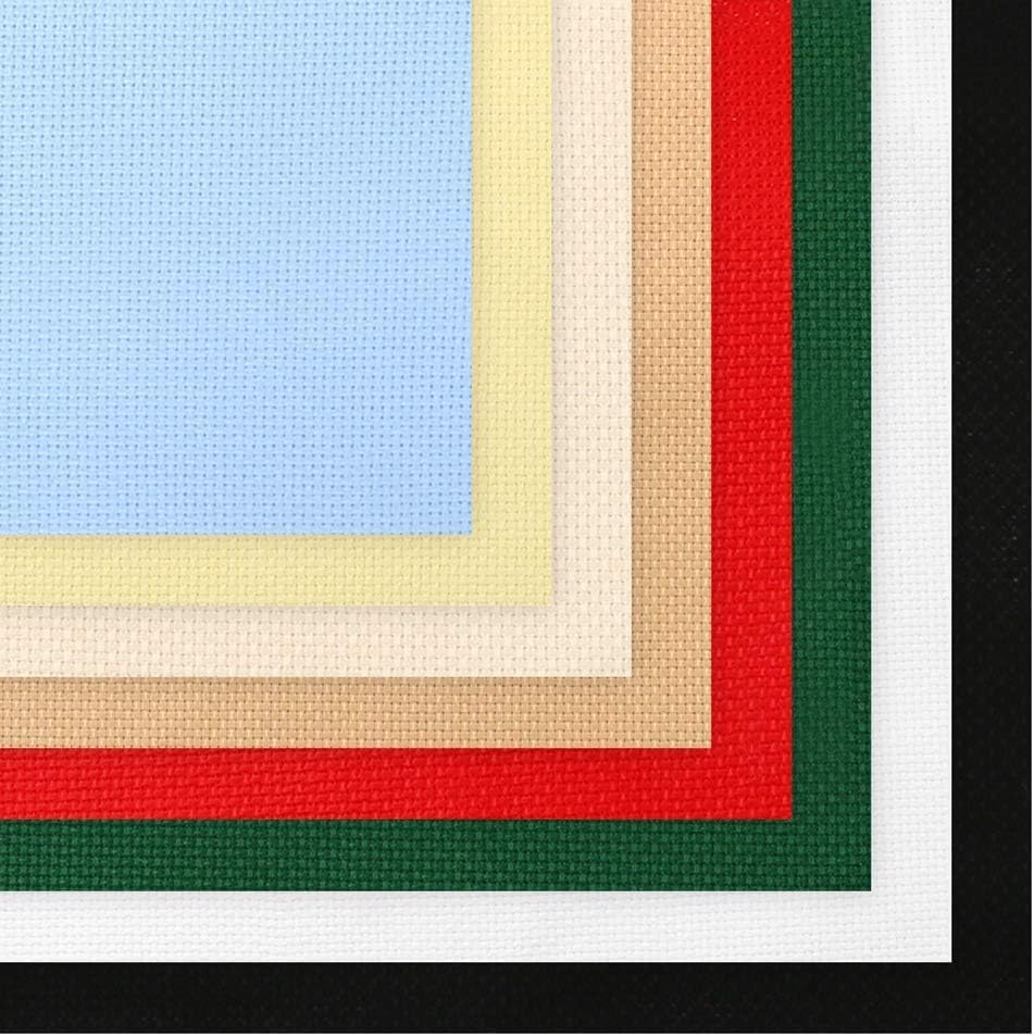 Caydo 8 Pieces Aida Cloth 8 Color 14 Count Classic Reserve Cross Stitch Fabric, 12 by 18-Inch