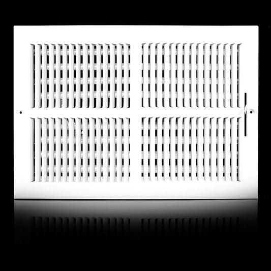 18x12 Vent Register [Duct Opening], Vent Covers for Home Ceiling, Two-Way Ventilation Register, Adjustable Solid Steel Wall Register Vent Cover (18"W x12"H [Duct Opening])