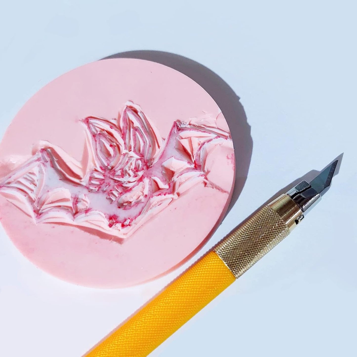 Tosnail 2 Pack Large Rubber Stamp Carving Blocks, 11.7 x 8.3 Inches Soft Rubber for Stamp, Craft Project - Great for Beginners and Professional