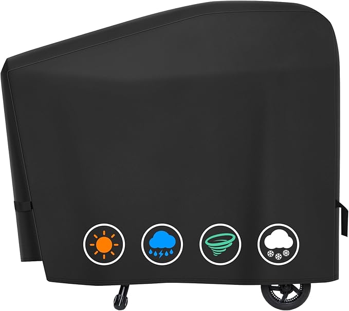 Heavy Duty 600D Polyester Cover Compatible with Recteq RT-B380 Bullseye RT-B380X Wood Pellet Grill Smoker Outdoor Waterproof for Rectec 380/380X Bullseye Deluxe Pellet Grill Cover