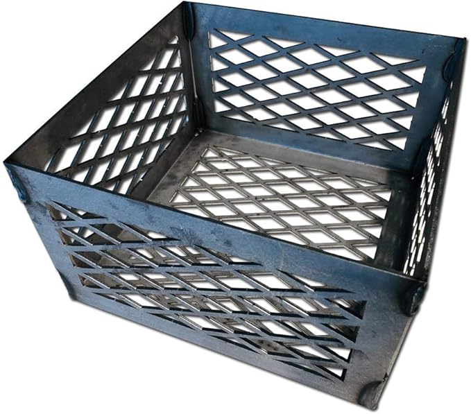 Charcoal Basket 10 x 10 x 6 - Vertical Horizontal Offset BBQ Smoker Coal (firebox) Y