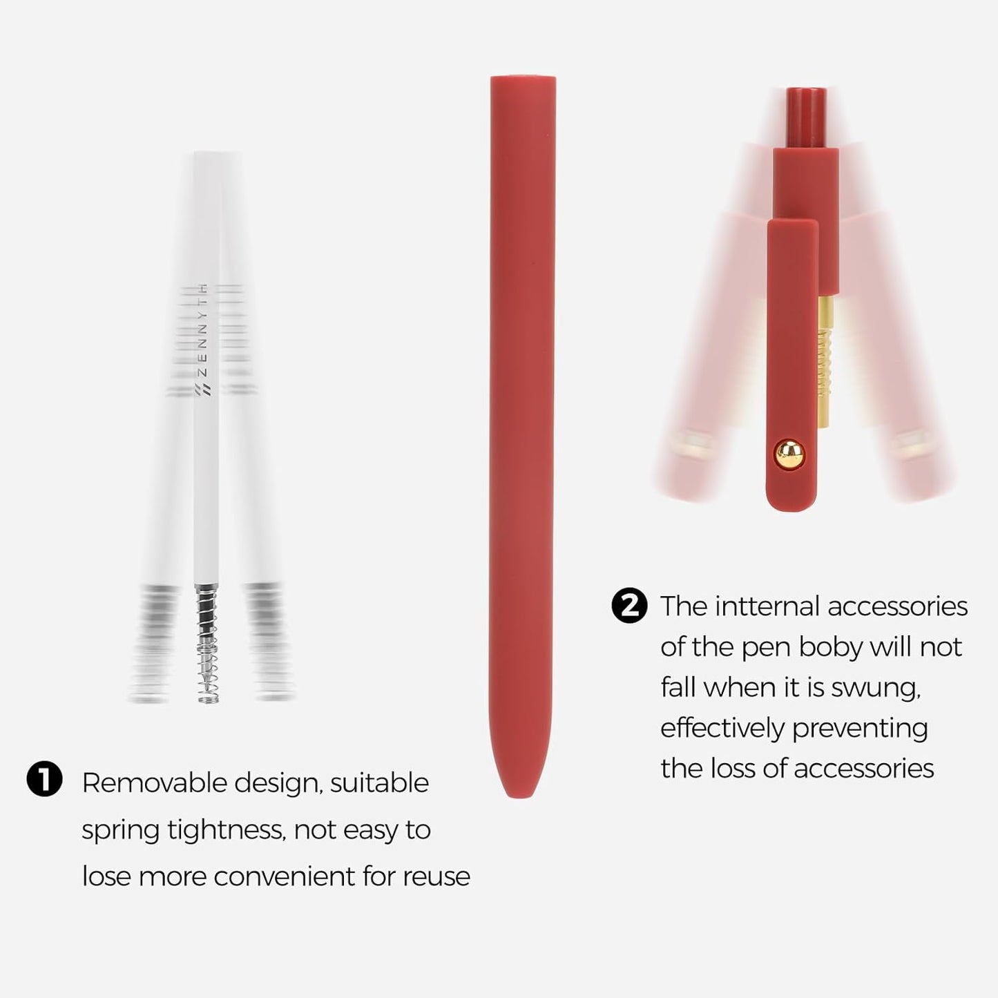 Ddaowanx Gel Pens, 6 Pcs 0.5mm Quick Dry Black Ink Pens Fine Point Smooth Writing Pens, Office Desk Accessories for Women(6 Pcs Vintage-Black Ink)