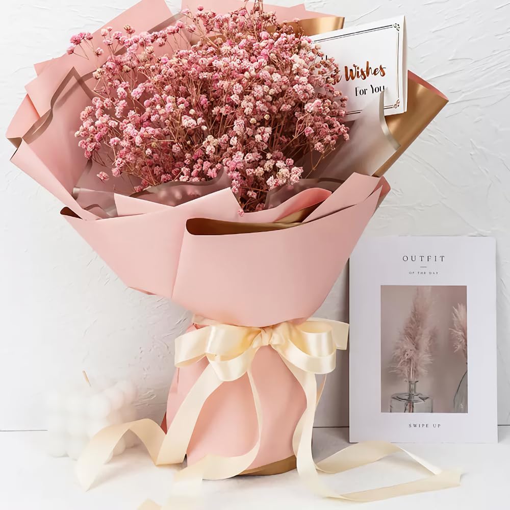 3/8" x 25 Yards Satin Ribbon, Light Pink Silk Ribbon Ideal for Gift Wrapping, Floral Bouquets, Crafts, Wedding Party Decorations, Christmas and Sewing Projects