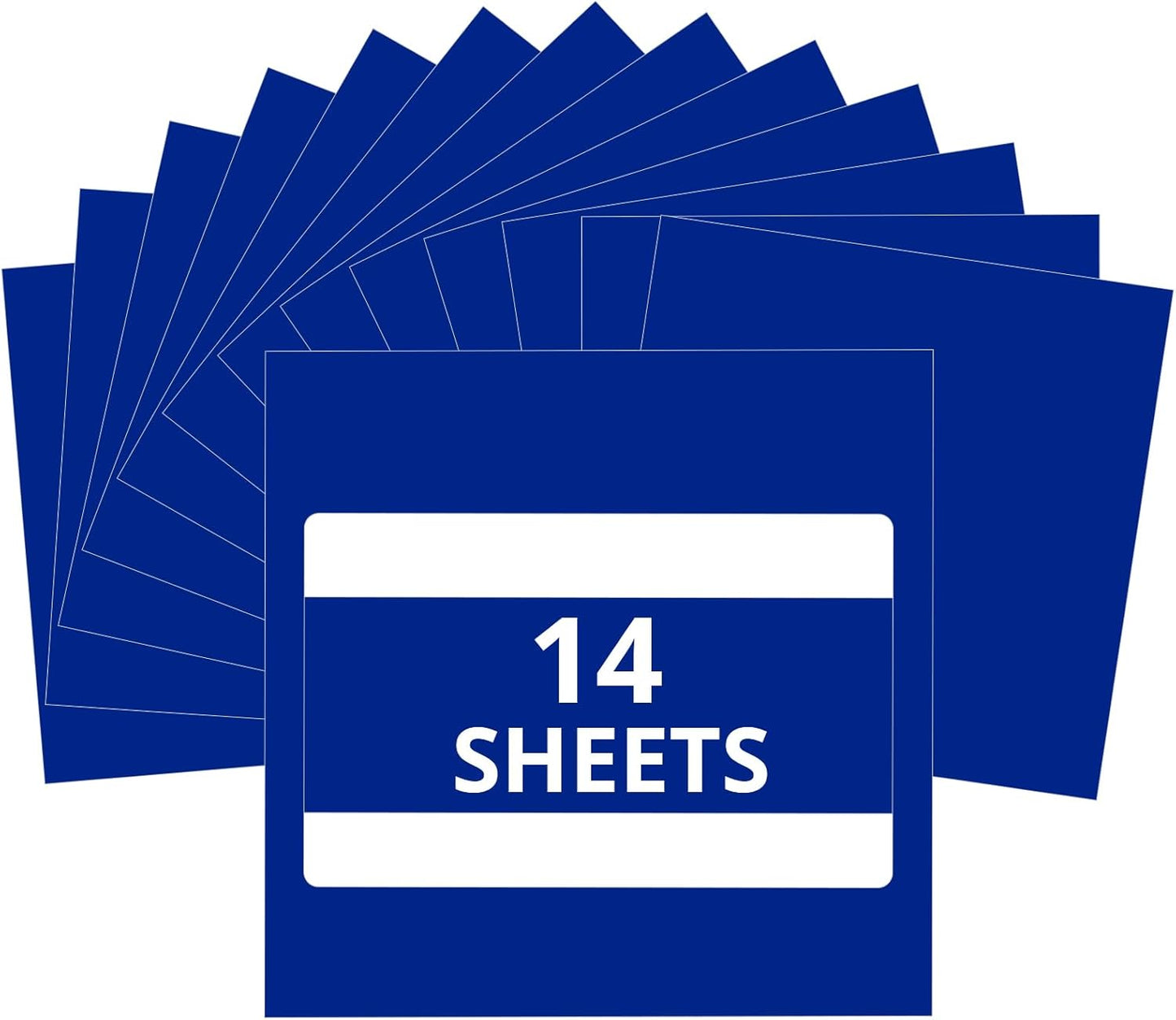 HTVRONT Royal Blue Permanent Vinyl for Cutting Machine - 14 Pack Blue Glossy 12 ” x 12 ” Permanent Vinyl Sheets for Craft Projects, Royal Blue Adhesive Bundle Compatible with Cricut Cutting Machine