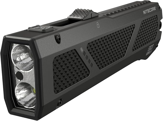 Nitecore EDC17 1500 Lumens EDC Flashlight – 3-in-1 with White Light, UV Black Light and Green Beam, Slim Flat Stainless Steel, USB-C Rechargeable, Waterproof for Outdoor or Work