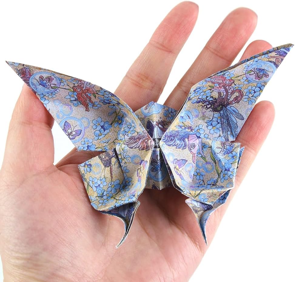 Origami Paper Kit 100 Sheets 70GSM 6 Inch Square Double Sided Color 100 Vivid Solid Colors for Hand Crafts Origami Paper Arts Creativity.Sweet Flower Fairy