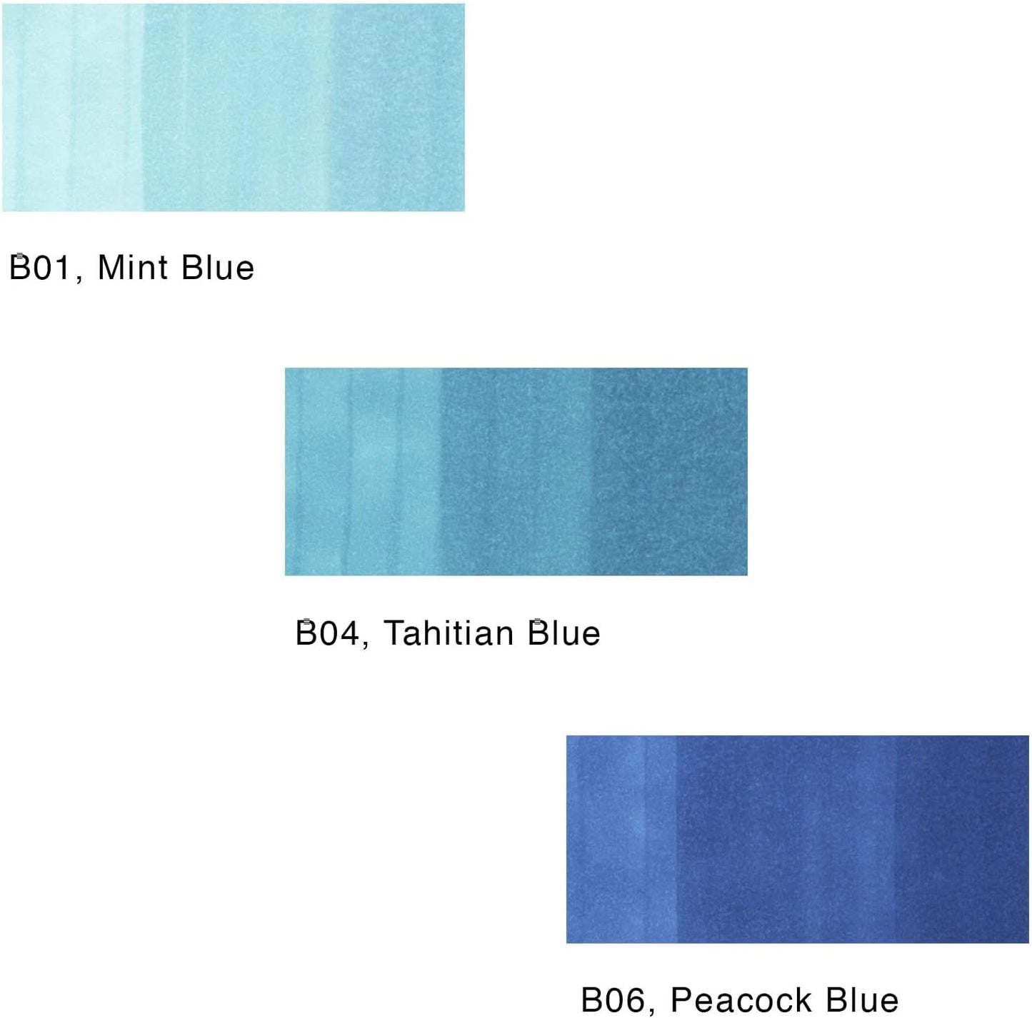 Copic Sketch, Alcohol-based Markers, 3pc Set, Color Fusion #6, Blue