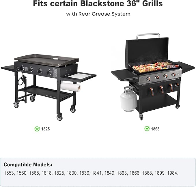 Stanbroil 36 Inch Flat Top Griddle, Stainless Steel Griddle Replacement Top for Blackstone 36" 4 Burner Gas Grill Cooking Station, Griddle Top Replacement with Rear Grease System