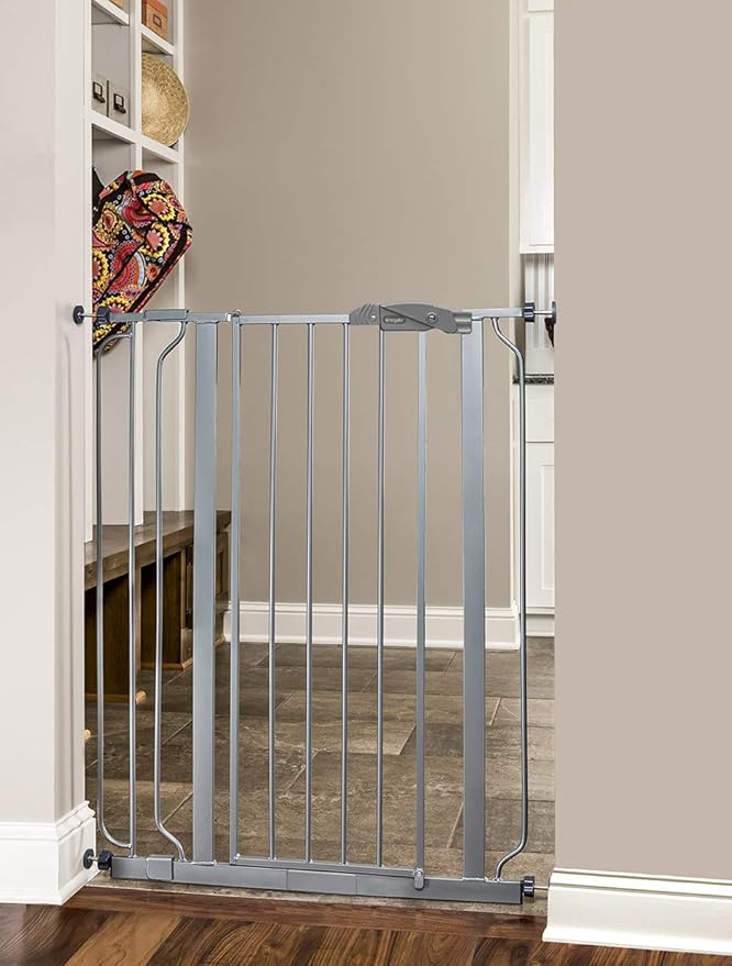 Regalo Safety 36” Extra Tall Baby Gate for Doorways & Bottom of Stairs, Pressure Mount Safety Gate for Babies, Toddlers & Pets, Tested & Safe for 30 Years, American Designed, Family Owned, Platinum