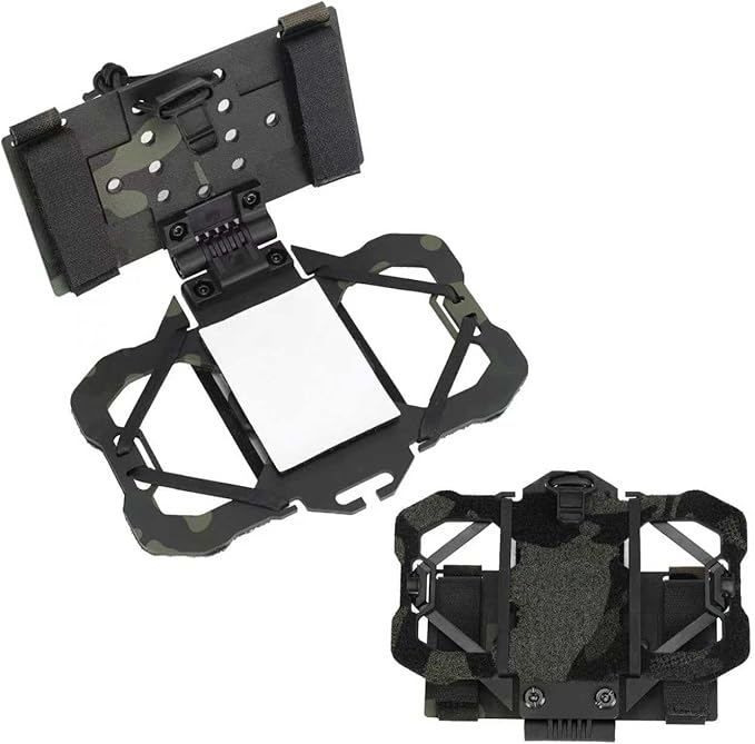Tactical Phone Holder Available in Full Size Plate Carrier Phone Mount Adjust Nylon Molle Phones Holder for Tactical,Car,Office (MCBK)