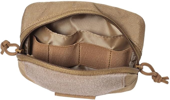 Tactical Modular Pocket Pouch Molle Small Tool Belt Hook Elastic Loops Plate Carrier Military Hunting Vest Mini Bag Outdoor (Black)