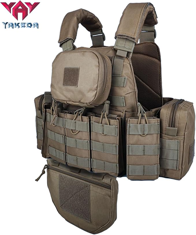 YAKEDA Outdoor Removable CS Training Vest, Molle Breathable Training Quick Adjustable Game Vest