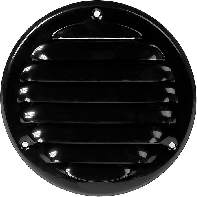 Repa Market 4 Inch (Opening Dimensions) Air Vent Covers/Black Galvanized Steel Return Air Grille/AC Vent Cover/Wall or Ceiling HVAC Registers Grilles & Vents for DIY & Home Improvement