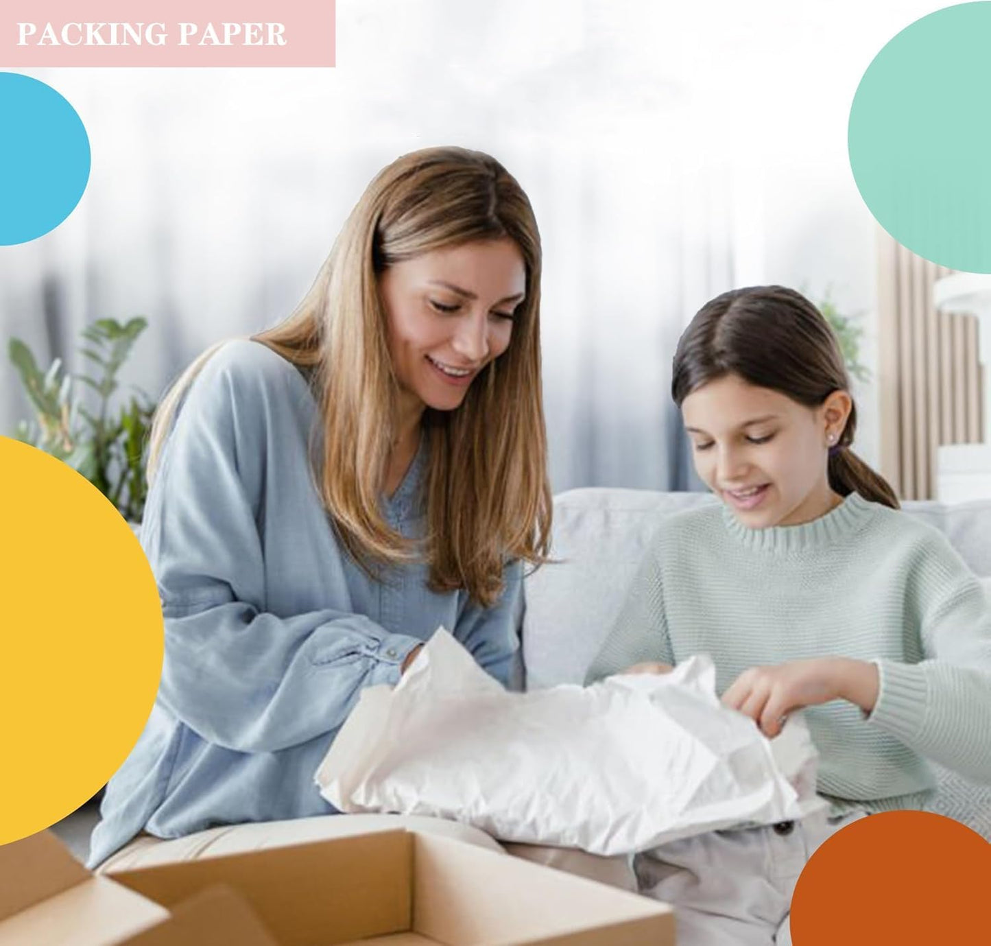 15”x 20”Kraft Paper Sheets Bulk White Paper, Large Craft Paper for Arts, Drawing, DIY Projects, White Wrapping for Gift Shipping Packaging 200 Sheets