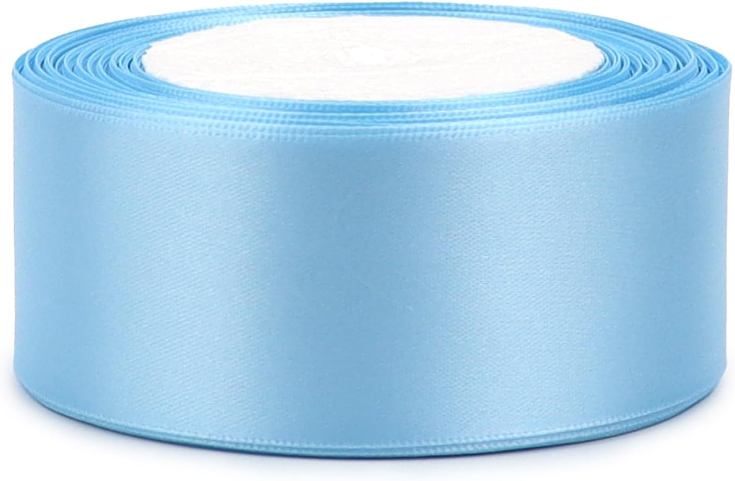 Sky Blue Solid Satin Ribbon 1-1/2 Inch 25 Yards Solid Polyester Fabric Ribbon for Gift Wrapping Wedding Christmas Baby Shower Birthday Party Decoration Handmade Immortal Flower Craft