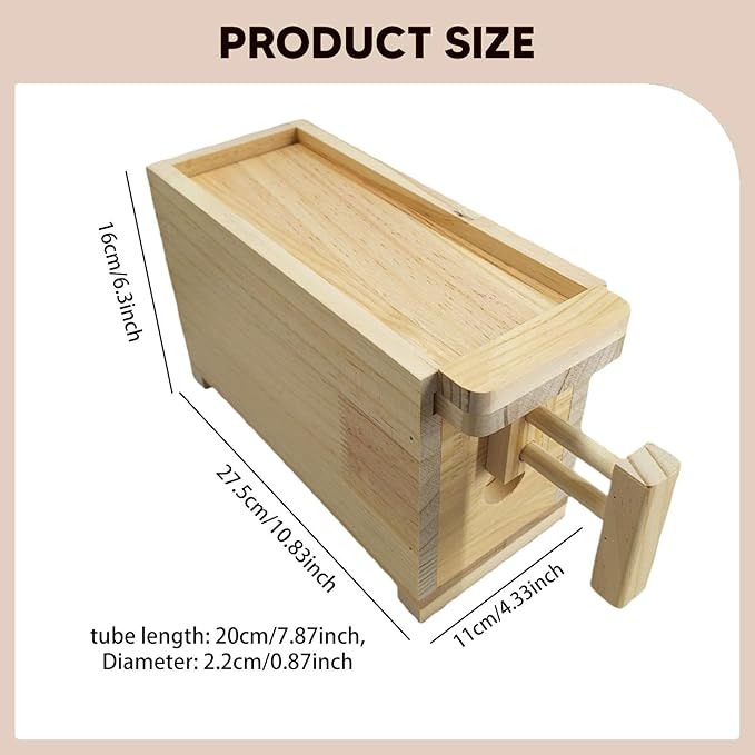 Wooden Bellows with Pipe Air Blower Box Small Traditional Chinese Fire Bellows Hand Operated for BBQ Teahouse Outdoor Cooking