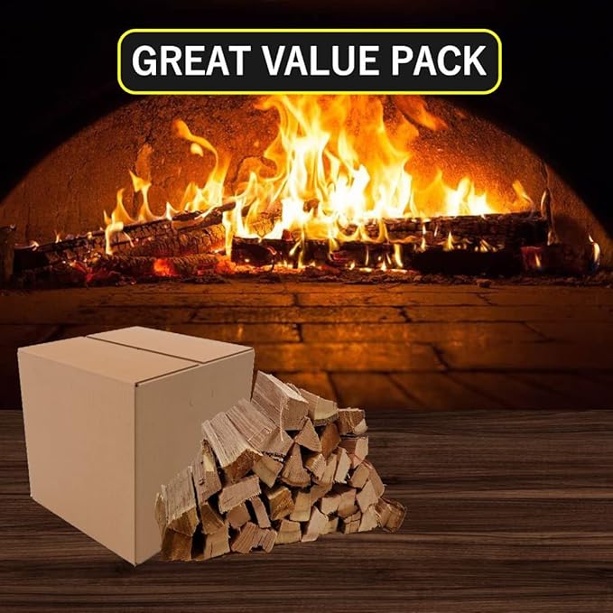 Old Potters Kiln Dried Mini Pizza Oven Cooking Logs~ 6 Inch Wood Logs for Grills and Smokers, Solo Stove Mesa XL Hickory~ 12 lbs, (790 Cubic Inches)