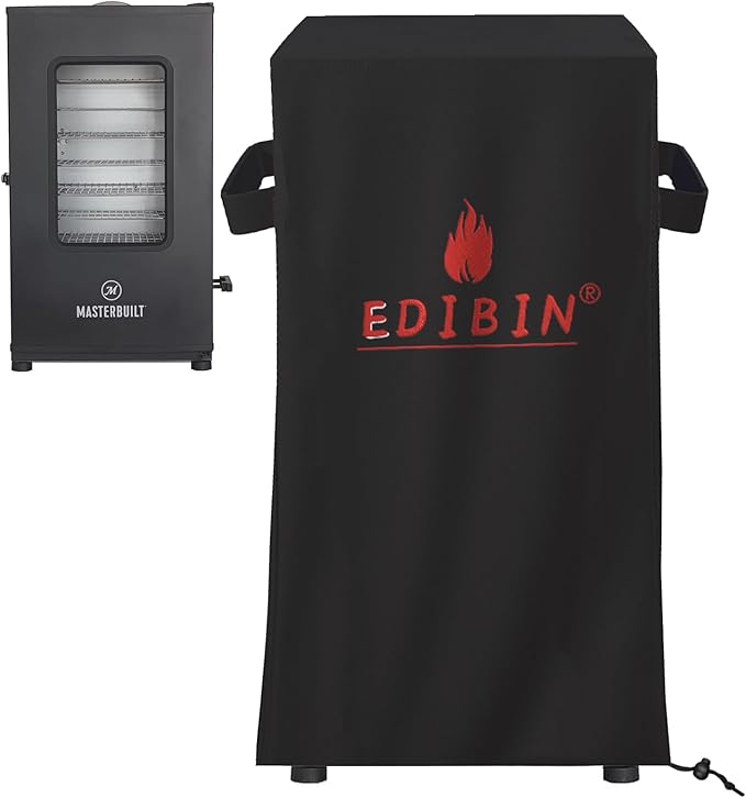 30 inch Grill Cover for Masterbuilt 30-inch Digital Electric Vertical BBQ Smoker with Side Wood Chip Loader,30 Inch Electric Smoker Cover for Masterbuilt MB20071117, 18" W x 17" D x 33" H