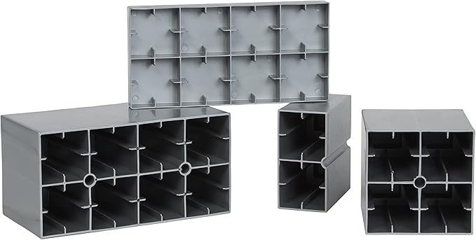 EverBlock 12’ x 7’ Wall Kit with Accordion Door | 3’ x 7’ Doorway | Modular Building Blocks | Wall Display System | Room Divider & Partition | Easy to Connect & Reuse | Indoor & Outdoor Use | Red
