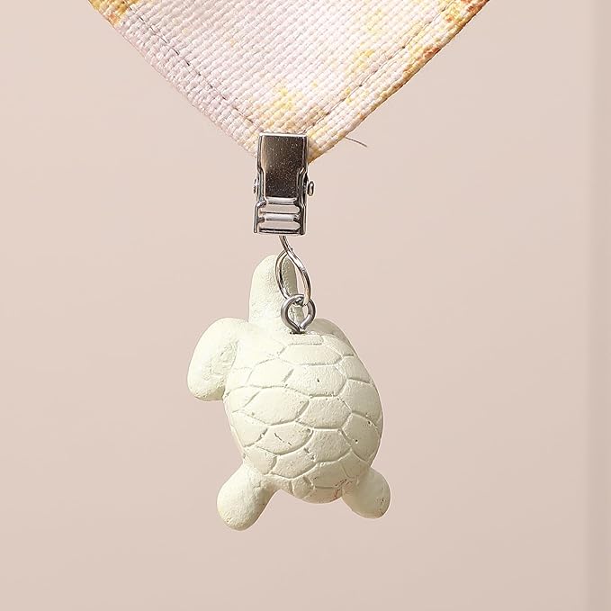 TwoFish Home Set of 4 Turtle Resin Table Cover Tablecloth Weights Clips Turtle Style Handicraft Tablecloth Clips Set of 4