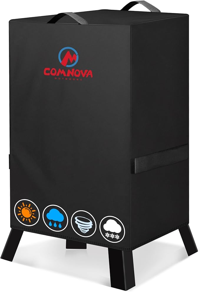Comnova Electric Smoker Cover 30 Inch - 600D Smoker Covers for Masterbuilt Smokers Heavy Duty Waterproof, Outdoor Vertical Smoker Cover for Masterbuilt, Cuisinart, Dyna-glo, 18" W x 17" D x 33" H