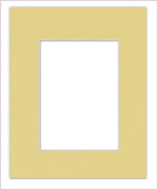 5x7 Mat for 8.5x11 Frame - Precut Mat Board Acid-Free Soft Yellow 5x7 Photo Matte Made to Fit a 8.5x11 Picture Frame, Premium Matboard for Family Photos, Show Kits, Art, Picture Framing, Pack of 1 Mat