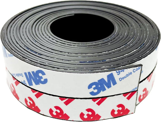 2 Rolls Magnetic Tapes, Flexible Magnet Strips with 3M Adhesive Backing, 10 Feet x 0.5"W Each Roll for DIY, Crafting, and Organizational Projects.
