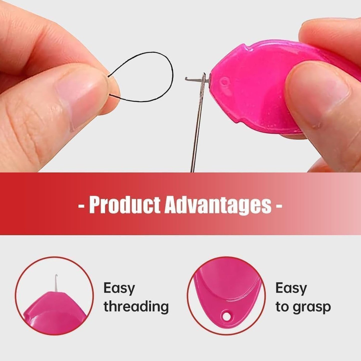 10 Pcs Needle Threader for Hand Sewing,2025 New Upgraded Automatic Sewing Machine Needle Threader Tool,Embroidery Simple Needle Threader,Automatic Threading Aid Needle Threader Tool