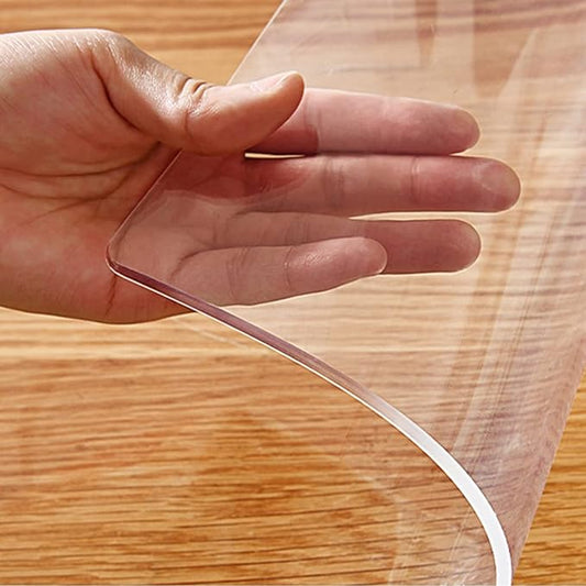 14x36 inch Clear PVC Vinyl Table Protector Plastic PVC Desk Protector Tablecloth Cover Office Desk Pad Mat Wood Furniture Glass Dining Tabletop Countertop Protection Waterproof Rectangular
