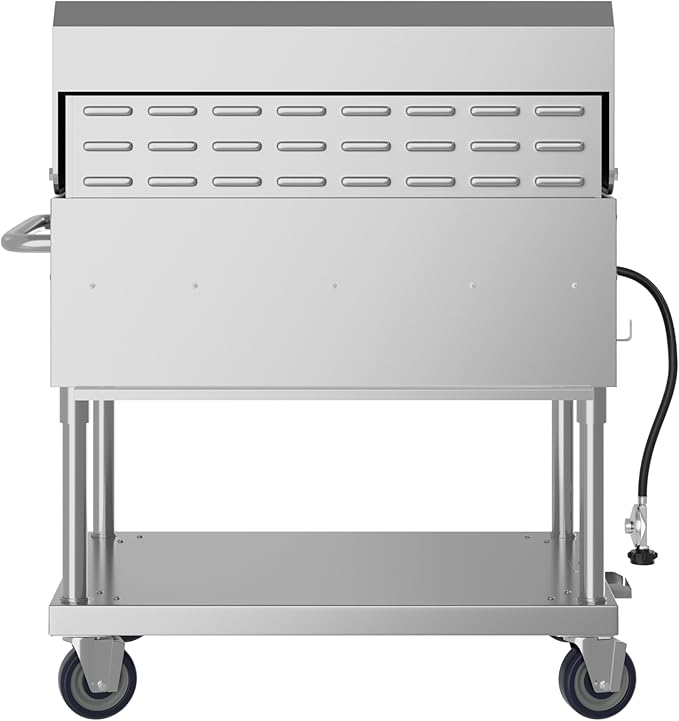 36 in. Commercial Outdoor Propane Gas Grill With Roll Dome Cover in Stainless-Steel (CGKIT3-36D)