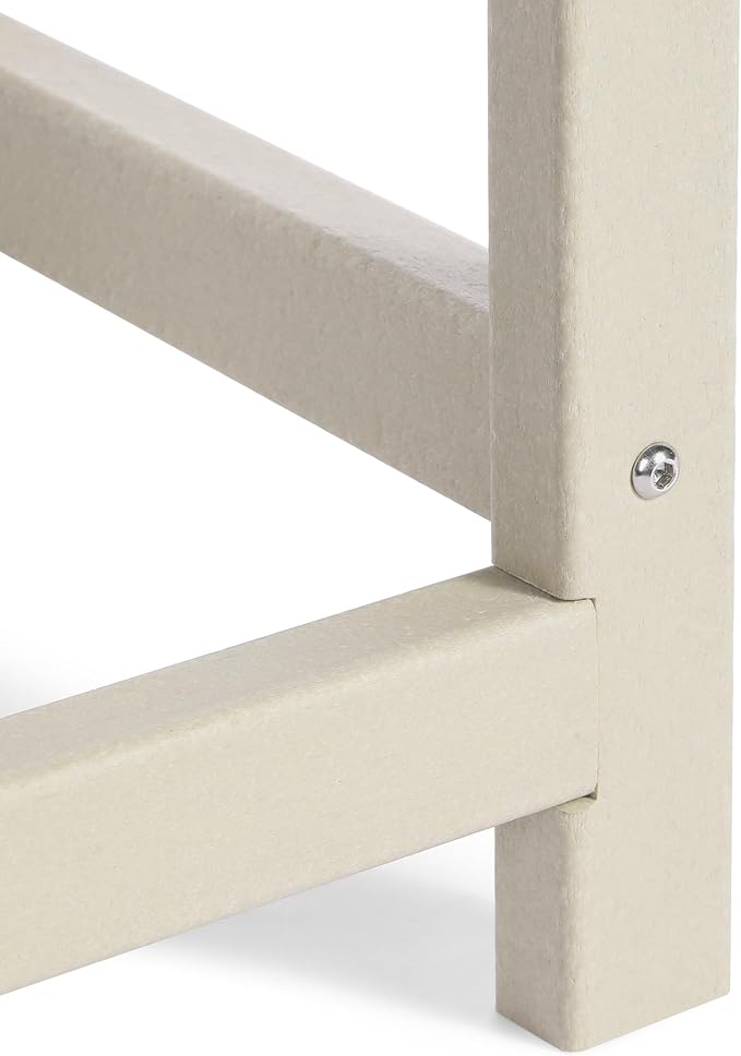 Costaelm Kids Outdoor Side Table, Small Patio HDPE Adirondack Square Table, Porch End Table for Outside Pool Garden, Sand
