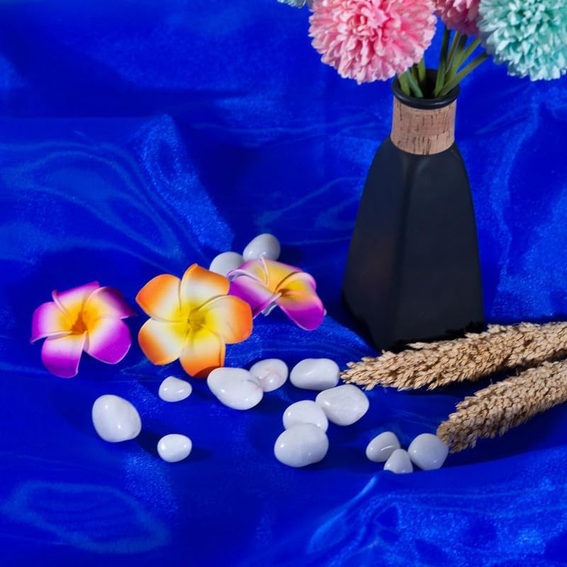 Fynite Royal Blue Organza Fabric by The Yard | 10 Yard Long | 44" Wide | Bridal Soft Sheer Organza Tulle for DIY Wedding Dress Fashion Craft Decorations